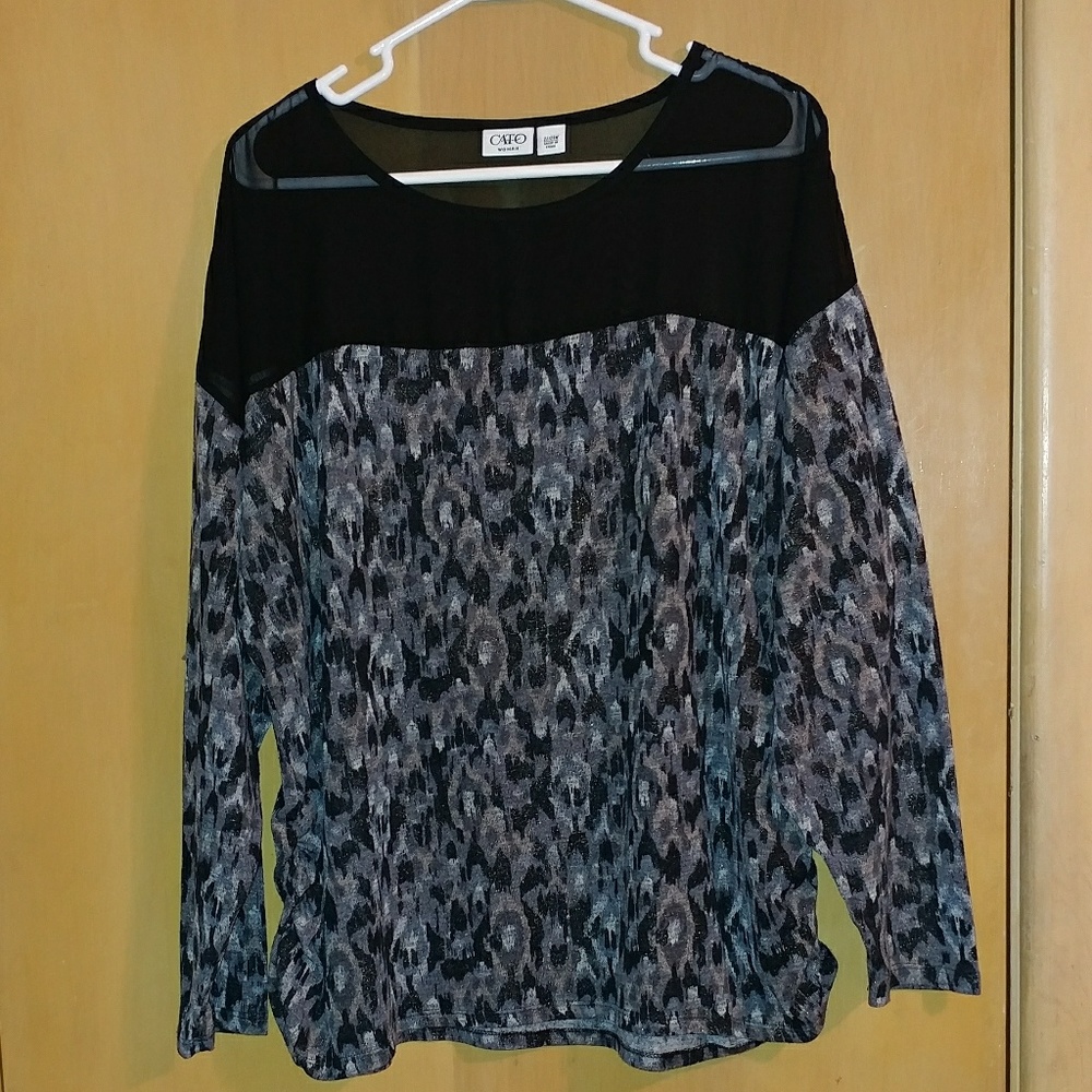 Cato Chiffon Shoulder Blouse